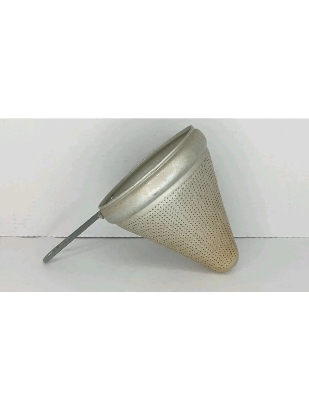 Vintage VIKO  Aluminum Cone Colander Sieve  w/Steel Rack and Pestle Canning